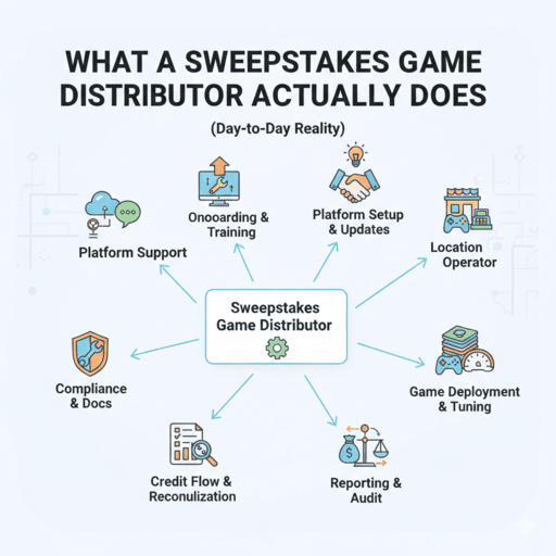 What a Sweepstakes Game Distributor Actually Does