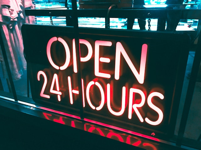 Remaining open 24/7 will introduce you to new perspectives while running your business